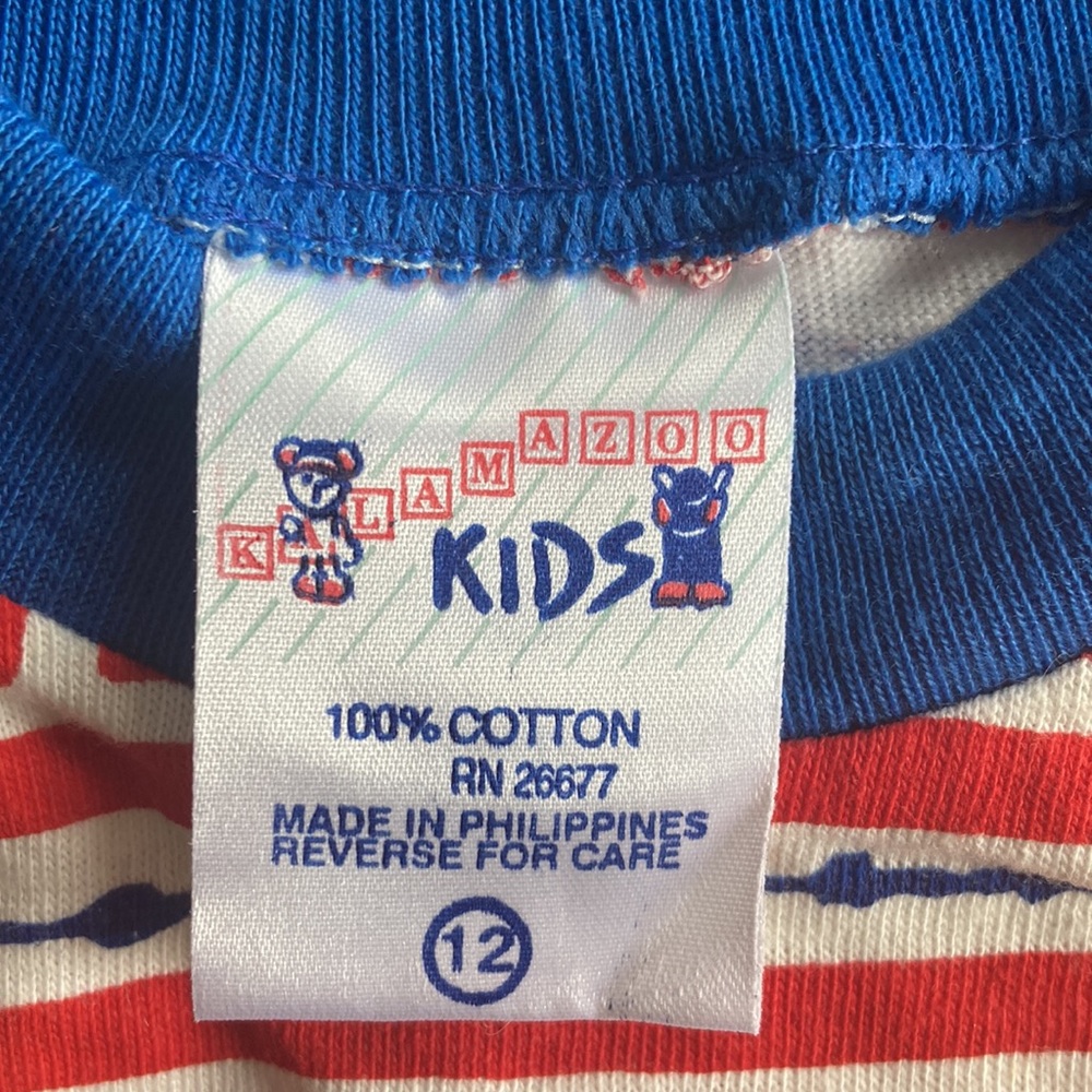 Vintage deadstock 80s graphic cotton tee Track Star sz 12 mos. unisex t shirt - Picture 5 of 7